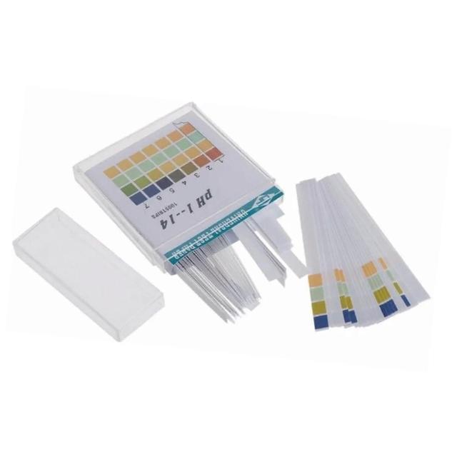 100Pcs PH Test Strips 0-14 Testpapier mit Farbe Atla Kontrast für Liquid School Experiment on Productcaster.