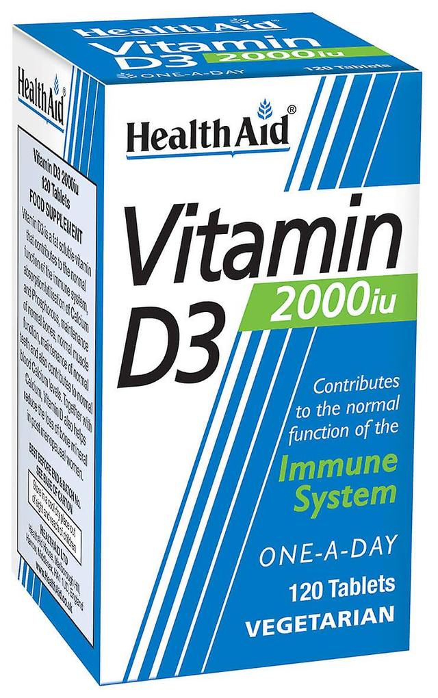 Health Aid Vitamine D3 2000iu, 120 Vegetarische Tabletten on Productcaster.