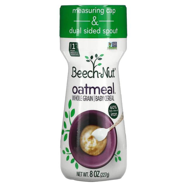 Beech-Nut Noz de Faia, Cereal Bebê de Grão Inteiro de Aveia, Estágio 1, 8 oz (227 g) on Productcaster.