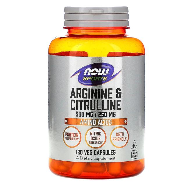 NOW Foods, Sports, Arginine & Citrulline, 120 Veg Capsules on Productcaster.