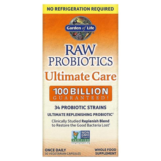 Garden of Life, RAW Probiotics Ultimate Care, 30 Vegetarian Capsules on Productcaster.