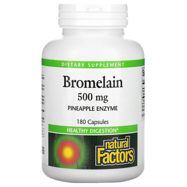 Natural Factors, Bromelain, 500 mg, 180 Capsules on Productcaster.