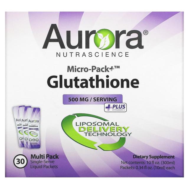 Aurora Nutrascience, Micro-Pack+ Glutatione, 500 mg, 30 Confezioni, 0,34 fl oz (10 ml) ciascuno on Productcaster.