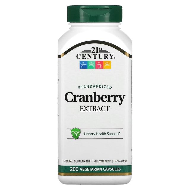 21st Century, Cranberry Extract, Standardized, 200 Vegetarian Capsules on Productcaster.