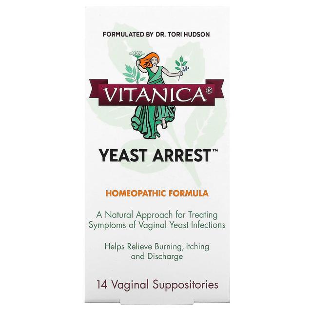 Vitanica, Yeast Arrest, 14 Vaginal Suppositories on Productcaster.