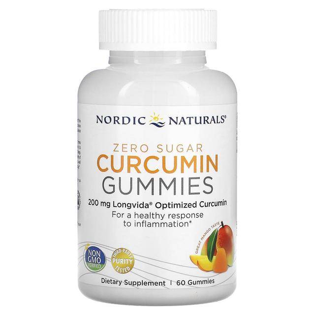 Nordic Naturals, Curcumin Gummies, Mango, 100 mg, 60 Gummies on Productcaster.