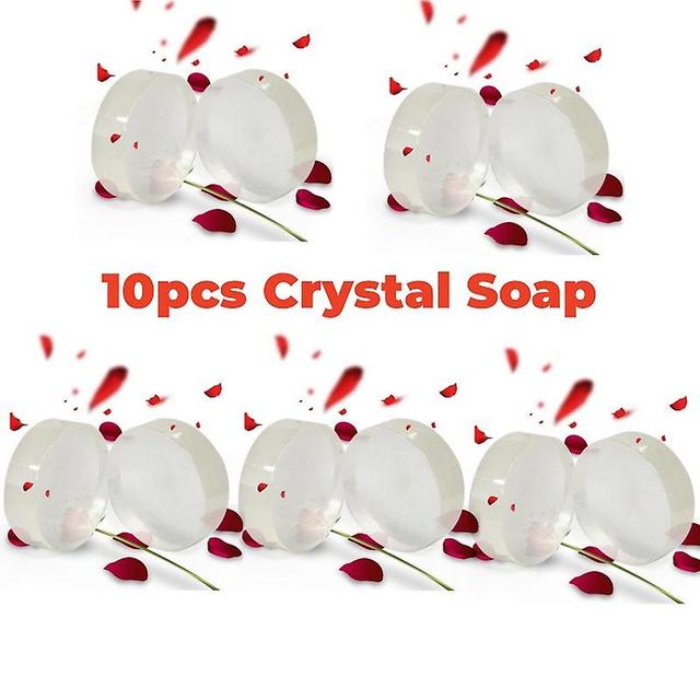 10pcs Whitening Soap Natural Active Enzyme Plant Extract Nipple Intimate Enzyme Crystal Bath Transparent Shower Bleaching Soap on Productcaster.