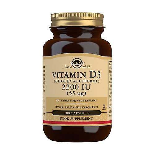 Solgar Vitamin D3 2200Ui 100 capsules of 55mg on Productcaster.