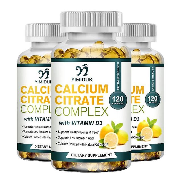 Sofirn Calcium Citrate Complex Capsules & Vitamin D3 Calcium Bone Muscle Nerve Health Blood Pressure Mineral Supplement for Women & Men 3 Bottles 1... on Productcaster.