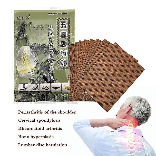 8pcs/bag Chinese Traditional Plaster Wudu Mifang Tie Muscle Massage Relaxation Capsicum Herbs Plaster Joint Pain Hk on Productcaster.