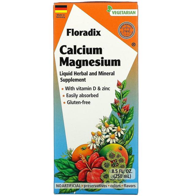 Gaia Herbs, Floradix, Calcio Magnesio con Vitamina D & Zinco, 8.5 fl oz (250 ml) on Productcaster.