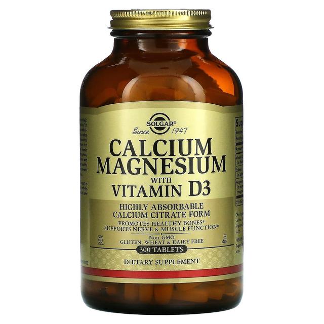 Solgar, calciummagnesium med vitamin D3, 300 tabletter on Productcaster.