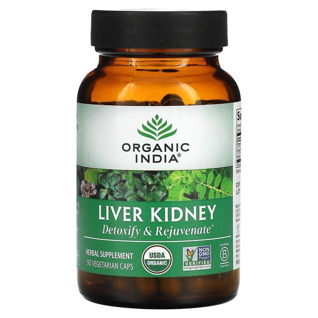 Organic India, Liver Kidney, 90 Vegetarian Caps on Productcaster.