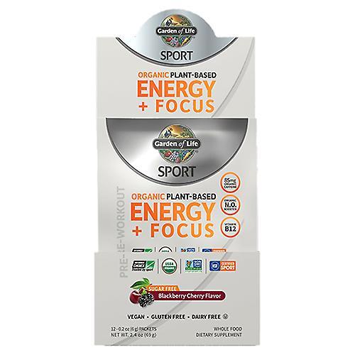 Garden of Life Sport Organic Plant-Based Energy Plus Focus Pre-Workout, Blackberry Cherry 12 Count (Paquet de 1) on Productcaster.