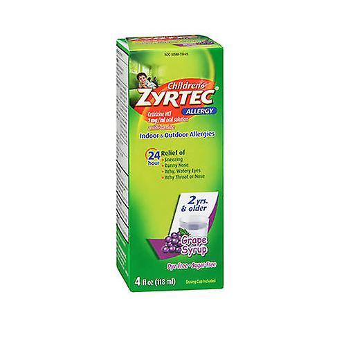 Zyrtec Children's 24 Allergy Syrup Grape, 4 Oz (Pack de 1) on Productcaster.