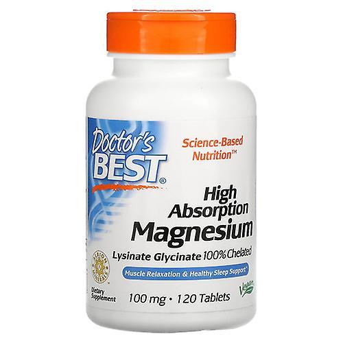 Doctor's Best Doctors Best Magnesio de Alta Absorción, 100 mg, 120 Tabletas (Pack de 2) on Productcaster.