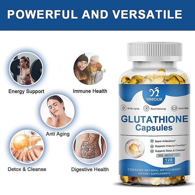 Visgaler Glutathione Capsules Collagen Antioxidant Anti-aging Boosting Immunity Dull Skin Whitening Supplement Health 1 Bottles 120 PCS on Productcaster.