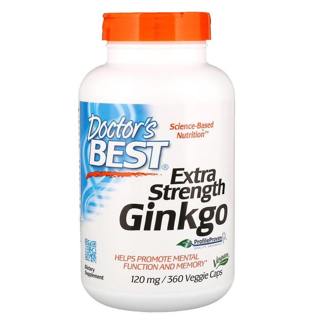 Doctor's Best, Extra Strength Ginkgo, 120 mg, 360 Veggie Caps on Productcaster.