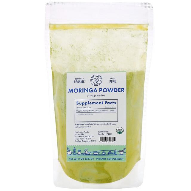 Pure Indian Foods, Organic Moringa Powder, 8 oz (227 g) on Productcaster.