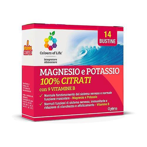 Colours of life Magnesium and Potassium 100% Citrates + 9 Vitamins B 14 packets on Productcaster.