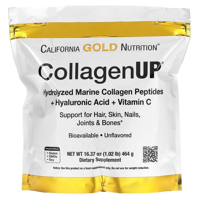 California Gold Nutrition, CollagenUP, peptidi di collagene marino idrolizzato con acido ialuronico e on Productcaster.