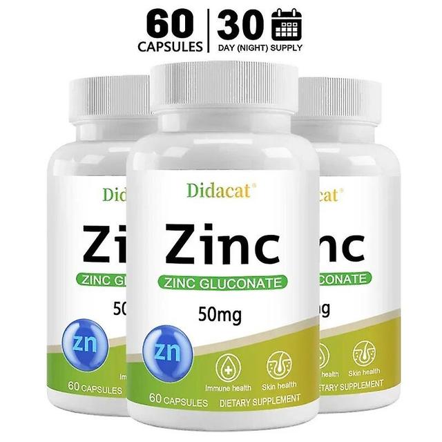 Vorallme Zinc Supplement, Once Daily for Immune Support and Skin Health, Non-GMO, Easy to Golong and Digest 60 count-3 bottle on Productcaster.