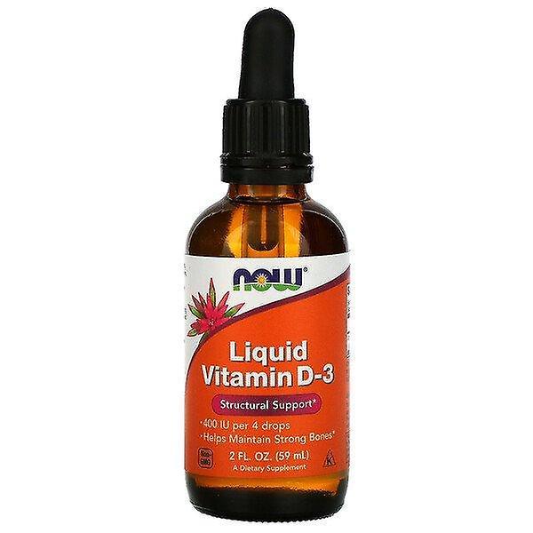 NOW Foods Agora Alimentos, Vitamina D-3 líquida, 10 mcg (400 UI), 2 fl oz (59 ml) on Productcaster.