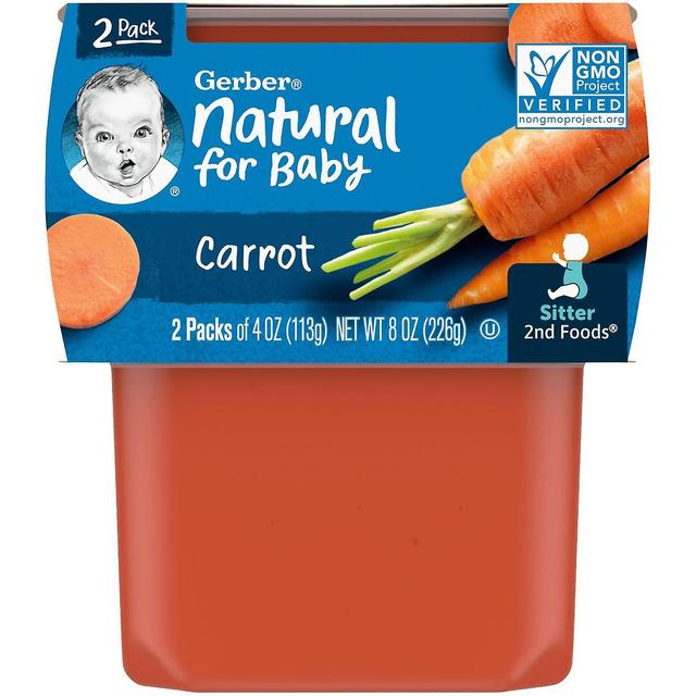 Gerber, Naturale per il bambino, 2nd Foods, carota, confezione da 2, 4 oz (113 g) ciascuno on Productcaster.