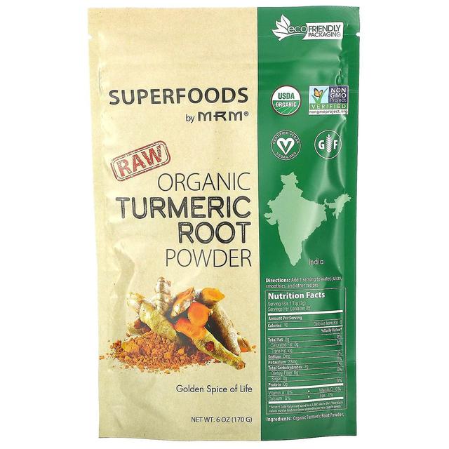 MRM Nutrition, Raw Organic Turmeric Root Powder, 6 oz (170 g) on Productcaster.