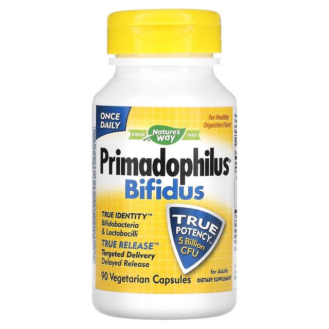 Nature's Way, Primadophilus Bifidus, For Adults, 5 Billion CFU, 90 Vegetable Capsules on Productcaster.