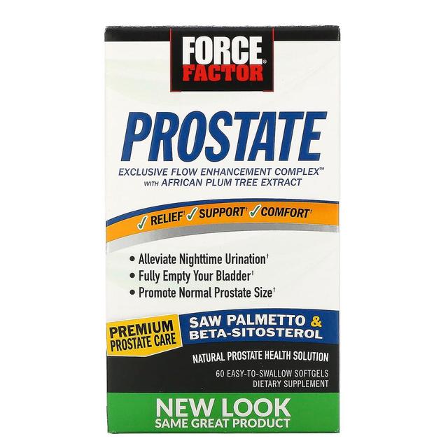 Force Factor, Prostate, Natural Prostate Health Solution, 60 Easy-To-Swallow Softgels on Productcaster.