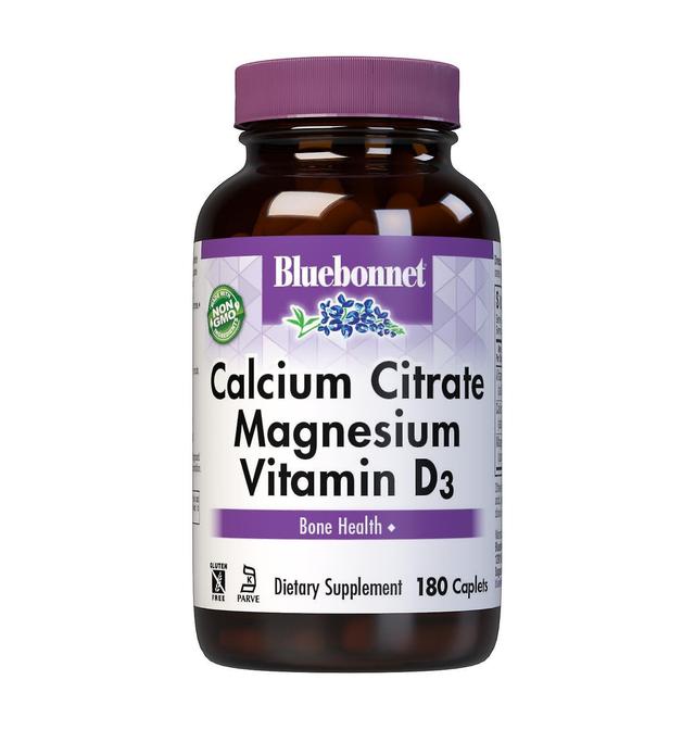 Bluebonnet Calcium Citrate, Magnesium & Vitamin D3 180 Caplets on Productcaster.