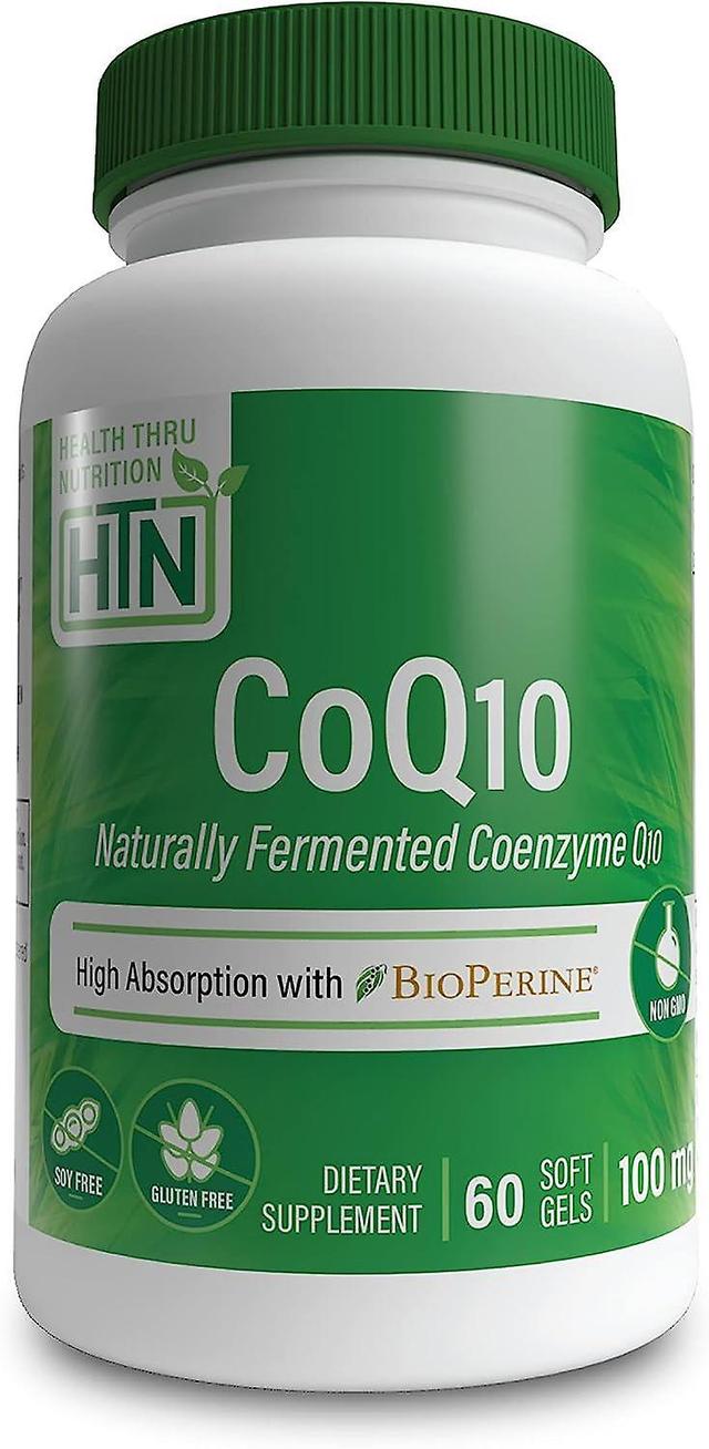 Health Thru Nutrition CoQ10 with BioPerine 100mg 60 Softgels on Productcaster.