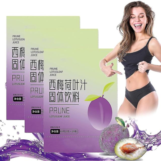 Prune Lotus Leaf Juice, Prune Juice Organic, Prune Lotus Leaf Juice For Big Belly And Fat People, Pr 3 boxes-60pcs on Productcaster.