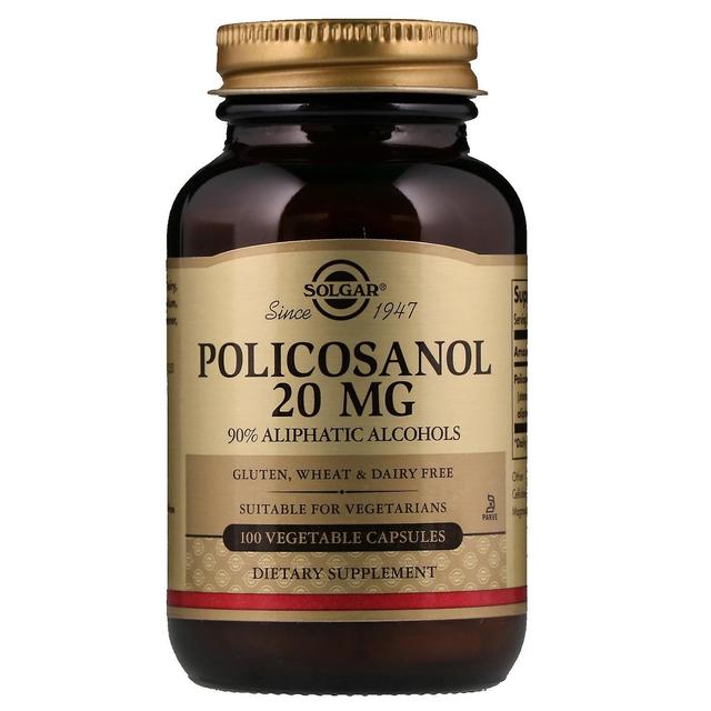 Solgar, Policosanol, 20 mg, 100 Cápsulas Vegetais on Productcaster.