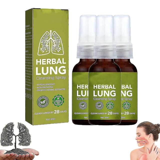 Breathdetox Lung Spray, respiração Lung Spray, ervas Lung Cleanse Névoa Poderoso Suporte Pulmonar, Cleanse 3 Pcs on Productcaster.