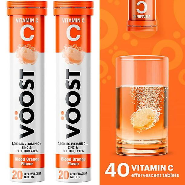 Voost vitamin c effervescent vitamin drink tablet, blood orange flavor, 40 ct on Productcaster.