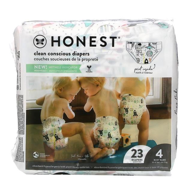 The Honest Company, Ehrliche Windeln, Größe 4, 22-37 Pfund, Raumfahrt, 23 Windeln on Productcaster.