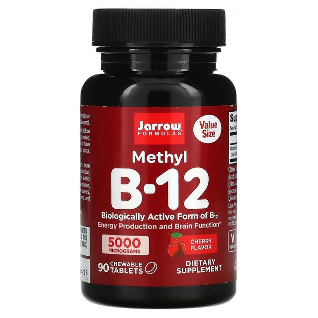 Jarrow Formulas, Methyl B-12, Cherry, 5,000 mcg, 90 Chewable Tablets on Productcaster.