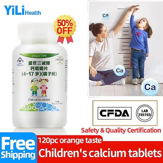 Coscelia Calcium Supplements Chewable Tablets For Kids Height Bones Growth Apply To 4-17 Years Old Orange Taste Cfda Approve 60pc/bottle 1bottle 60... on Productcaster.