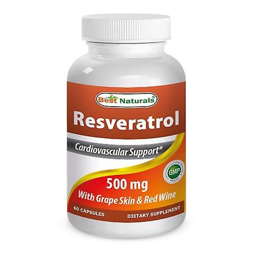 Best Naturals Resveratrol, 500 mg, 60 Caps (Pack of 1) on Productcaster.