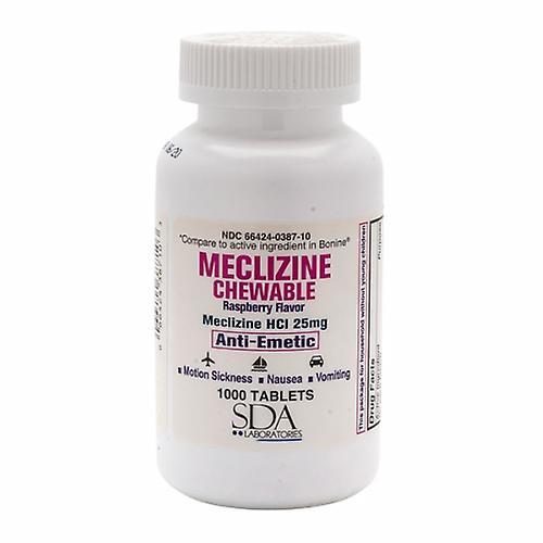 SDA Labs Meclizine HCL,25 mg,25 mg 1000 comprimés à croquer (Paquet de 2) on Productcaster.