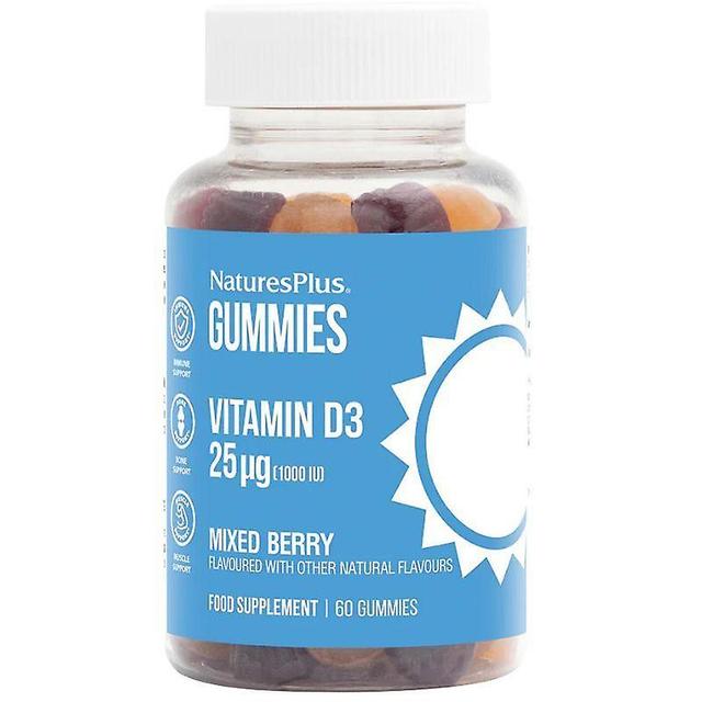 Nature's Plus Vitamin D3 1000iu Gummies 60 (10404) on Productcaster.