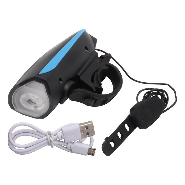 Bike Light with Horn 3 Lighting Modes USB Charging Waterproof White Bike Front Lamp Headlight on Productcaster.