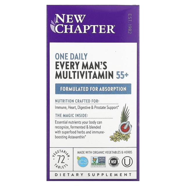 New Chapter Nyt kapitel, hver mands en daglig 55+ multivitamin, 72 vegetariske tabletter on Productcaster.