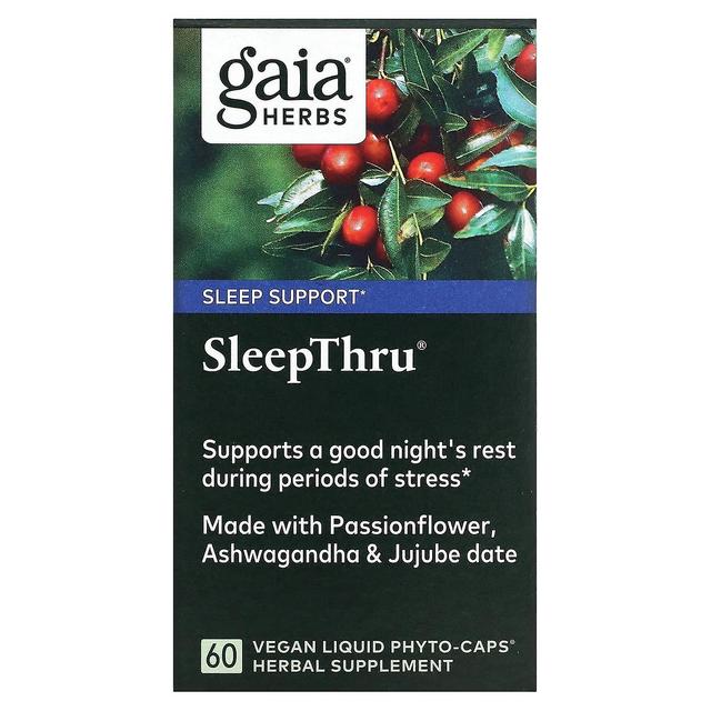 Gaia Herbs, SleepThru, 60 Vegan Liquid Phyto-Caps on Productcaster.