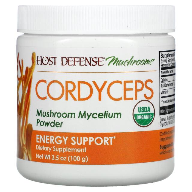 Fungi Perfecti Host Defense, Cordyceps, Mushroom Mycelium Poeder, Energie Ondersteuning, 3.5 oz (100 g) on Productcaster.