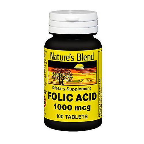 Nature's Blend Kwas foliowy, 1000 mcg, 100 tabletek (opakowanie 3 szt.) on Productcaster.