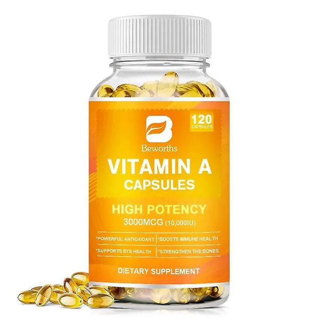 Eccpp Vitamin A Capsules 10,000 Iu Supports Healthy Skin & Eyes Antioxidant Activity & Immune System & Reproductive Function 120pcs on Productcaster.