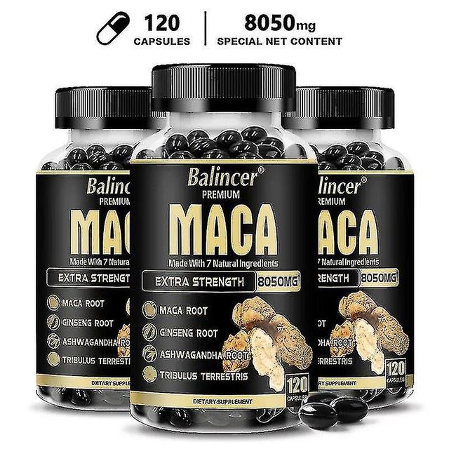 Male Energy Booster Maca Root Ginseng Tablets Enhance Male Stamina Improve Erection Enhancement Supplement-yuyu 120 count-3 bottle on Productcaster.